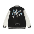 Chrome Hearts Black White Street Style Baseball Coat 0002
