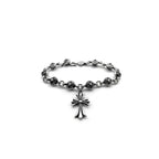Chrome Hearts Silver Cross Ball Tiny E Bracelet